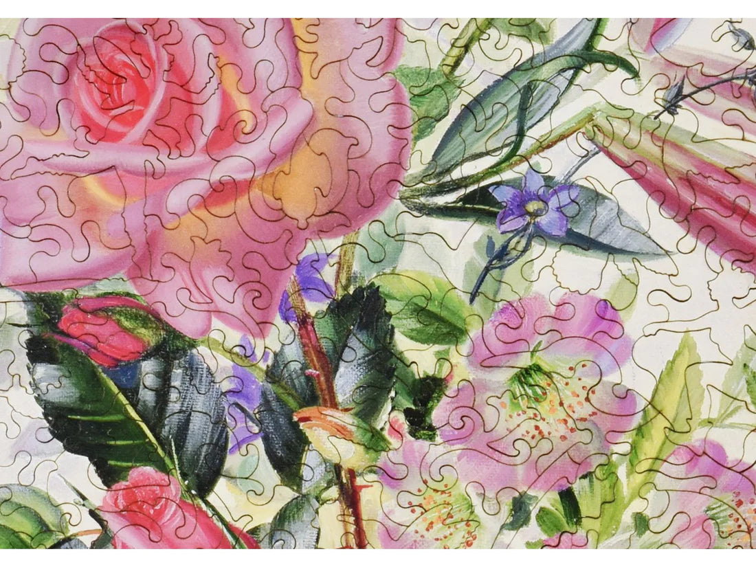 Pink Bouquet Wooden Puzzle