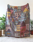 Hillside Village Tapestry Blanket