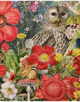 Owl & Woodland Flowers Wooden Puzzle