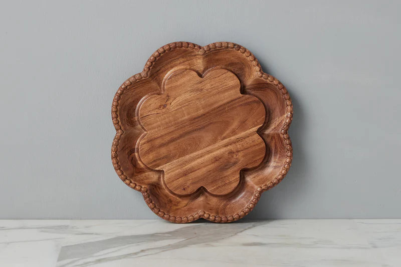 Scalloped English Bread Board Lazy Susan