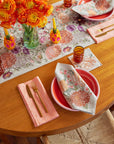 Paradise Garden Embroidered Cocktail Napkin Set
