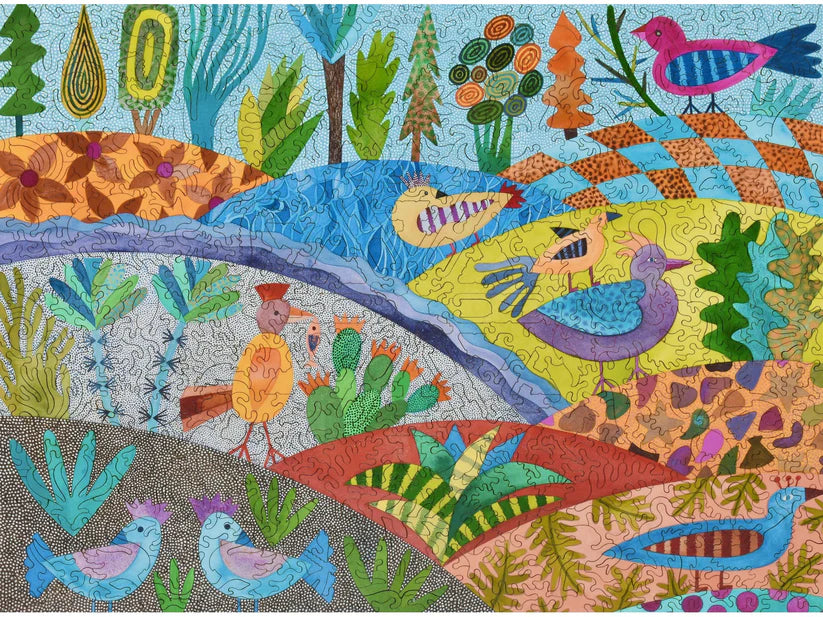 Living in Bird World Wooden Puzzle