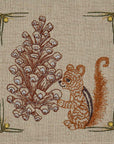 Pinecone Pals Embroidered Linen Cocktail Napkin Set