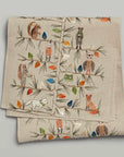 Tree Trimmers Embroidered Linen Table Runner