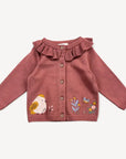Floral and Bird Embroidered Cardigan