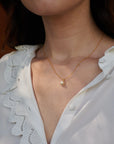 Pearl Circle Drop Necklace
