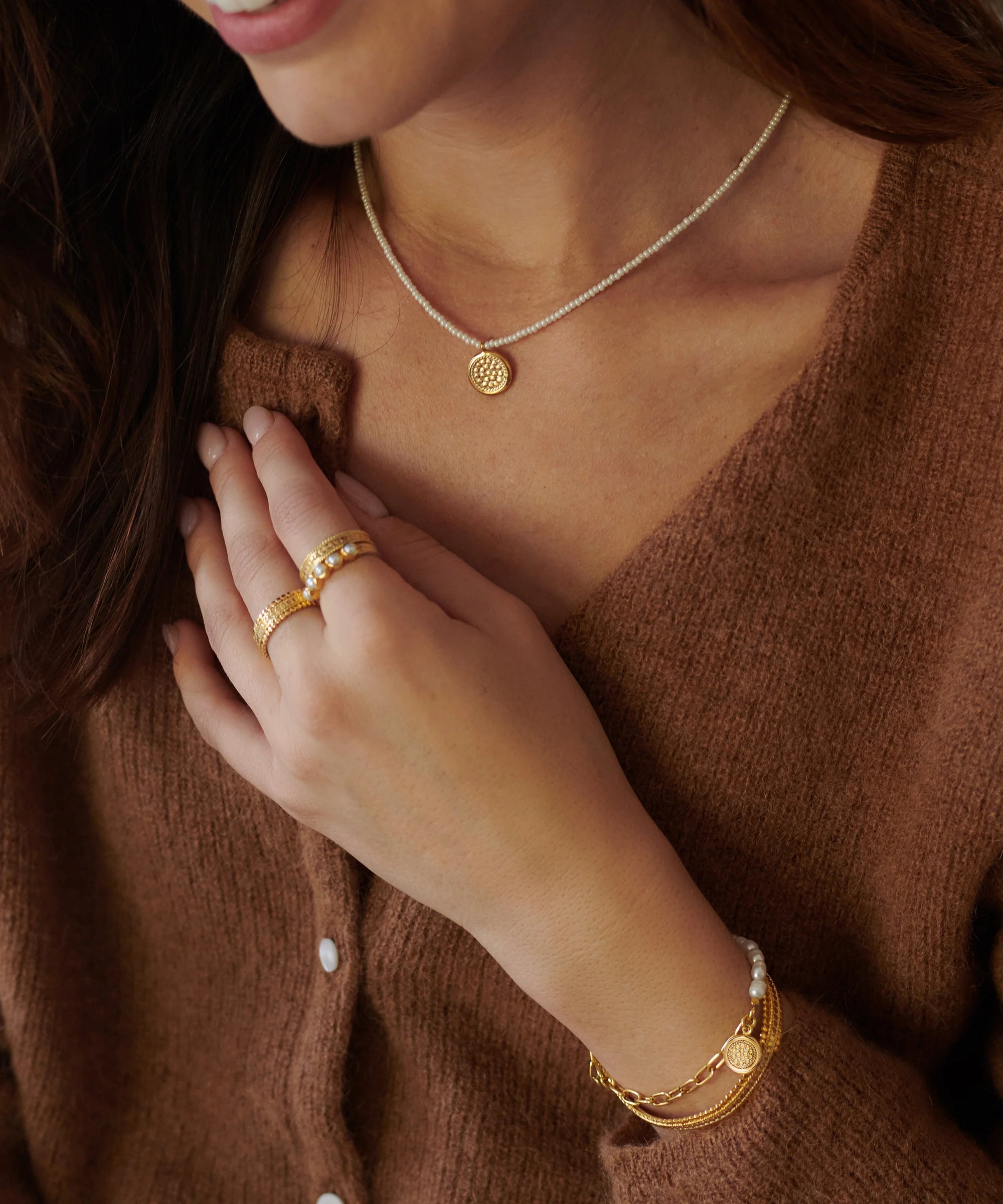 Delicate  Beaded Drop Necklace