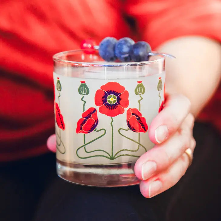 Poppy Rocks Glass