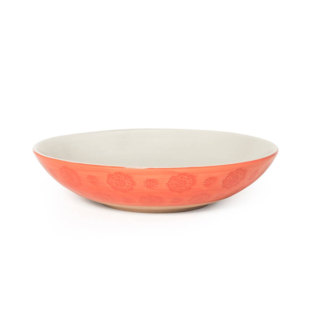 Nadiya Red Flower Shallow Bowl