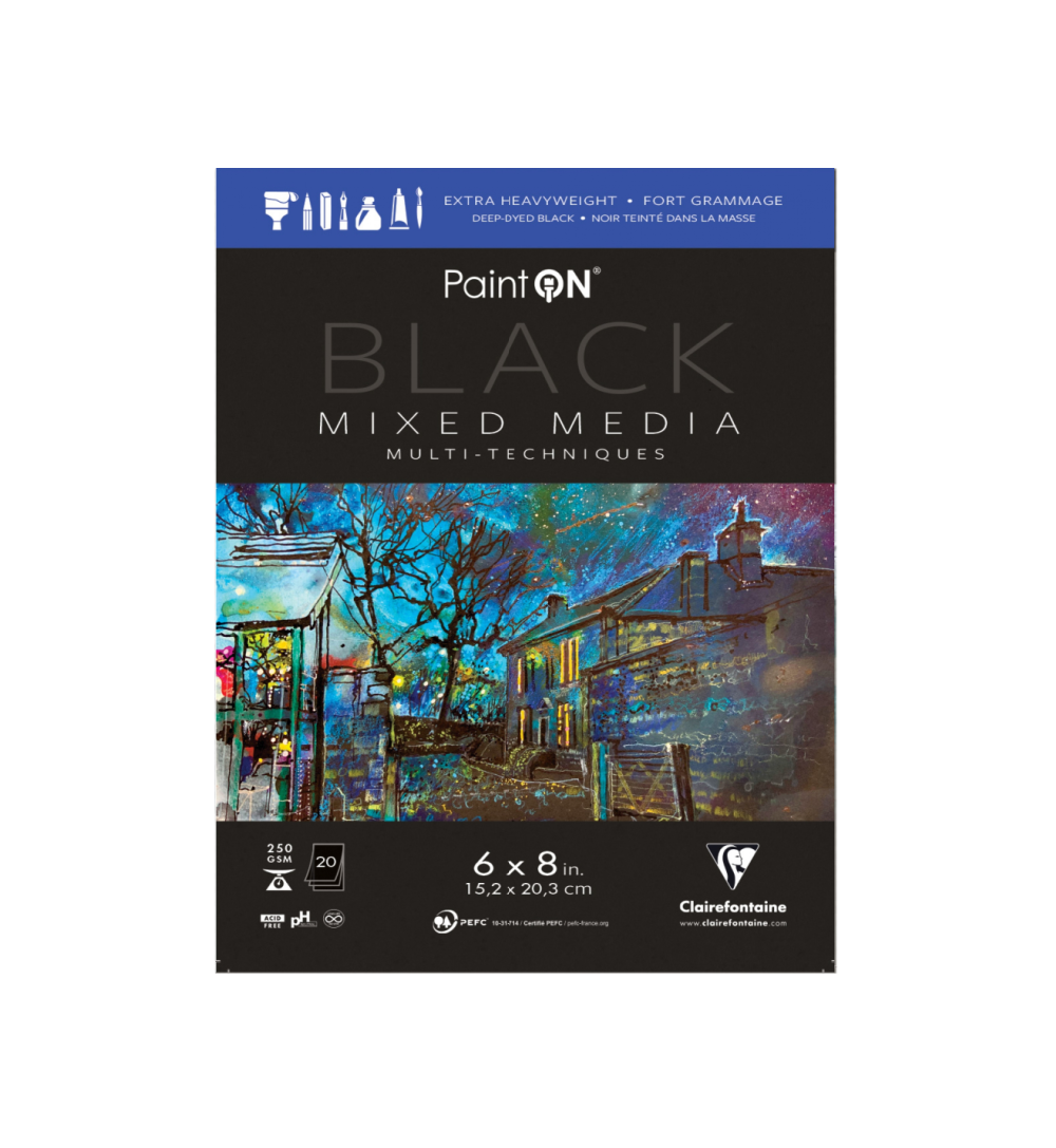 PaintON Black Mixed Media Pad