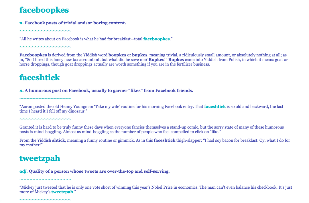Schmegoogle: Yiddish Words for Modern Times