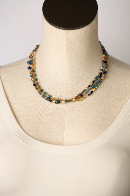 Starry Night Collage Necklace