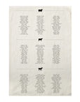 Cheese List Linen Towel
