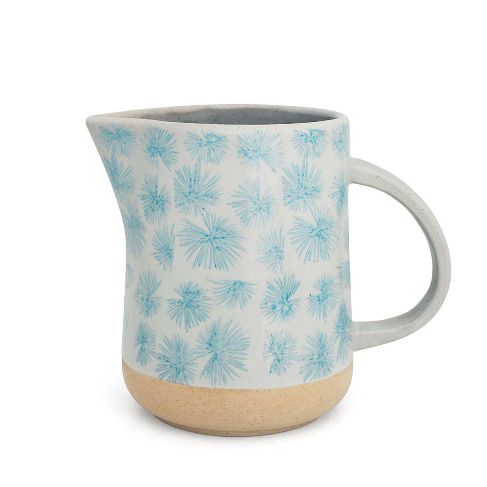 Nadiya Blue Palm Pitcher