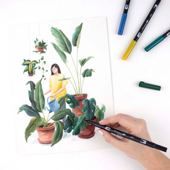 Dual Brush Pen Set - Bohemian