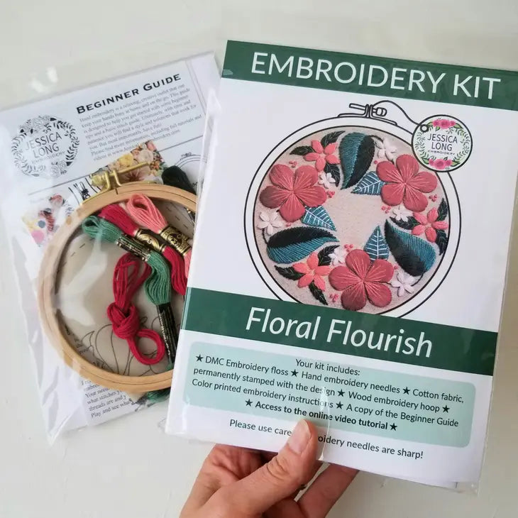 Floral Flourish Embroidery Kit