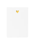 Gold Heart Mini Notepad