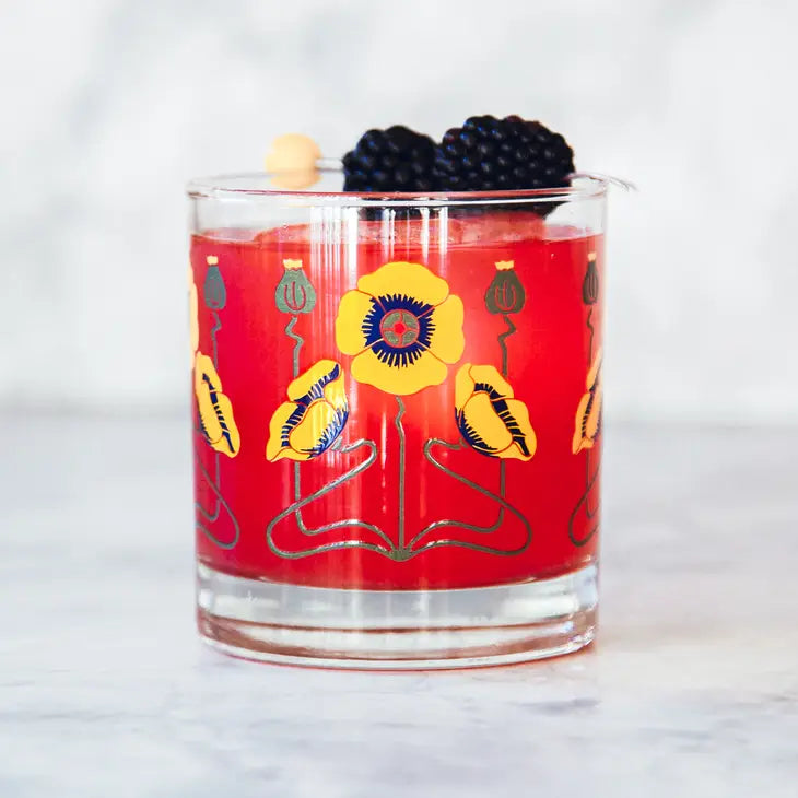 Poppy Rocks Glass