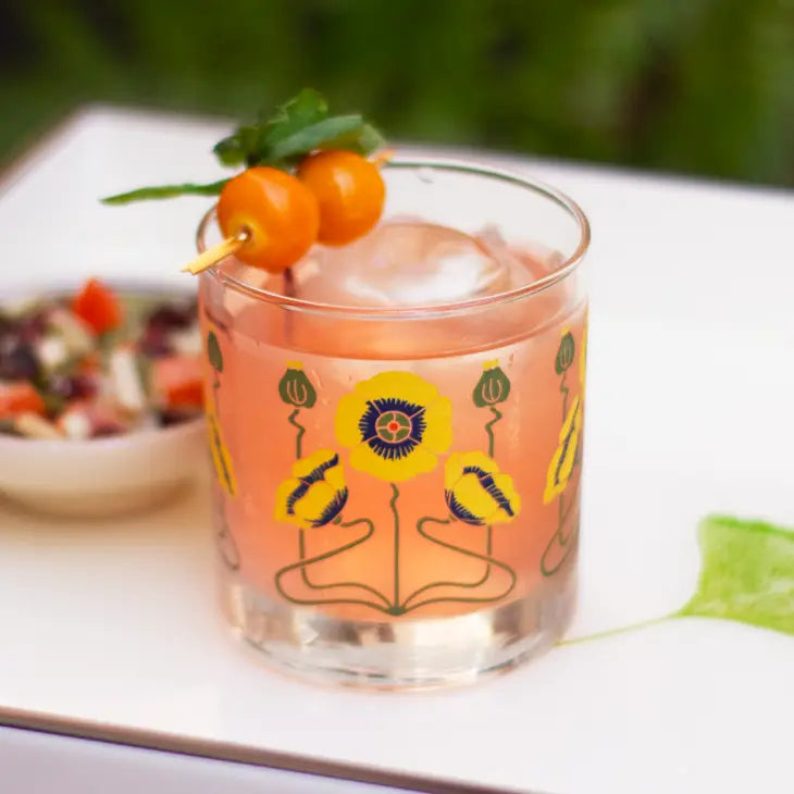 Poppy Rocks Glass