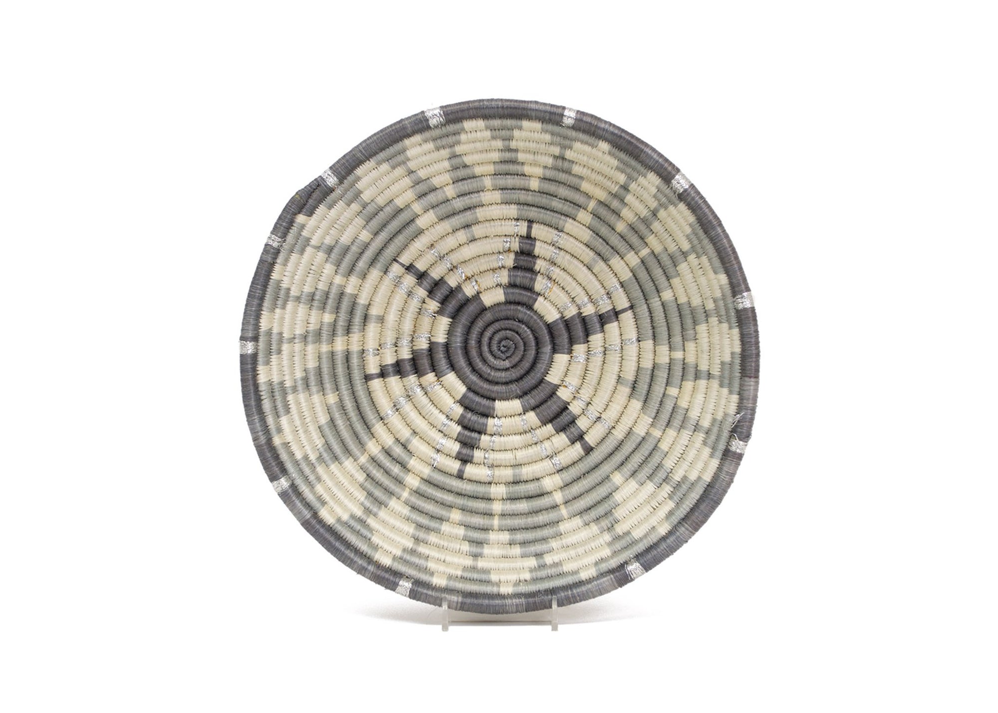 Metallic Silver Grey 12" Intore Bowl