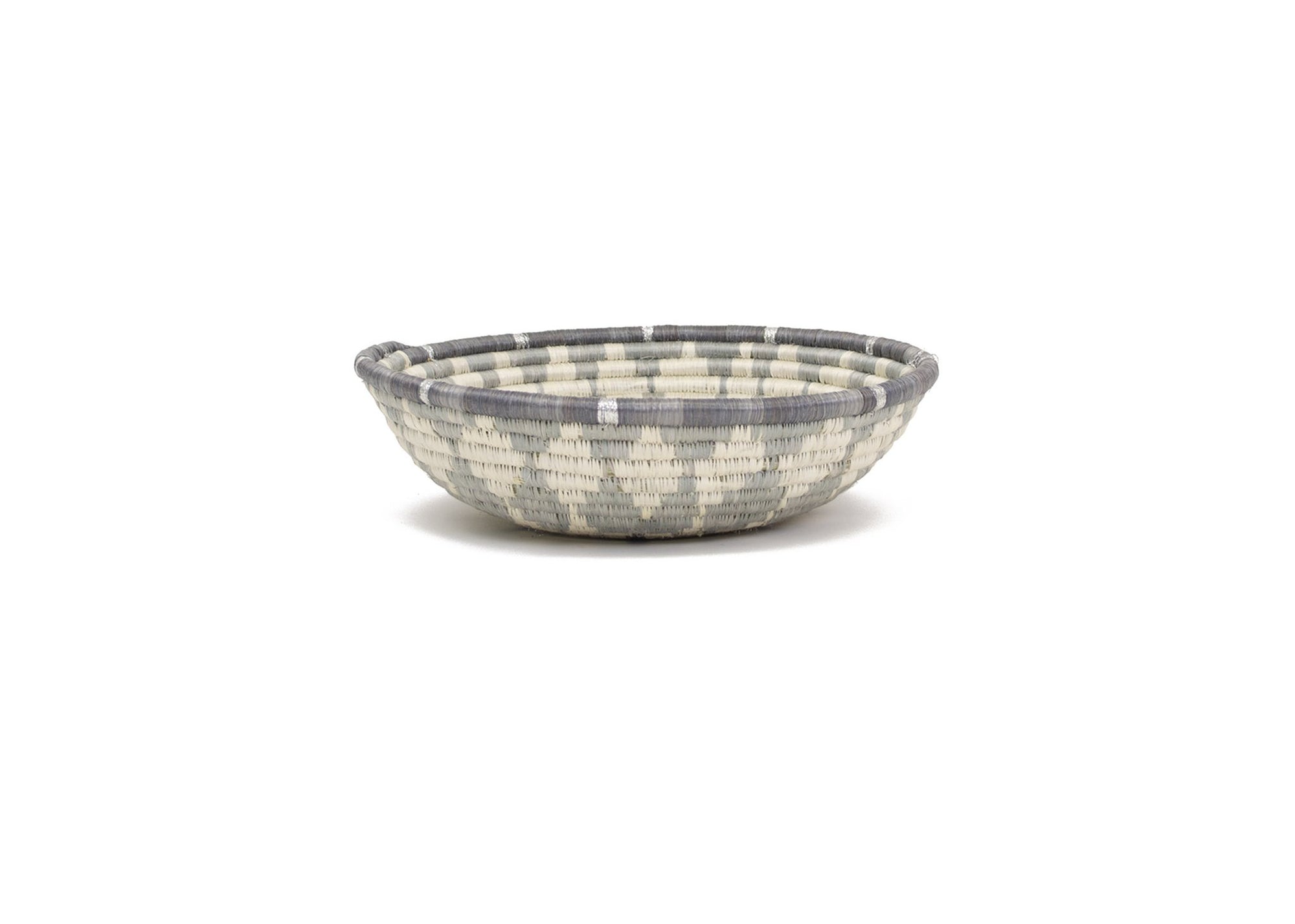 Metallic Silver Grey 12" Intore Bowl