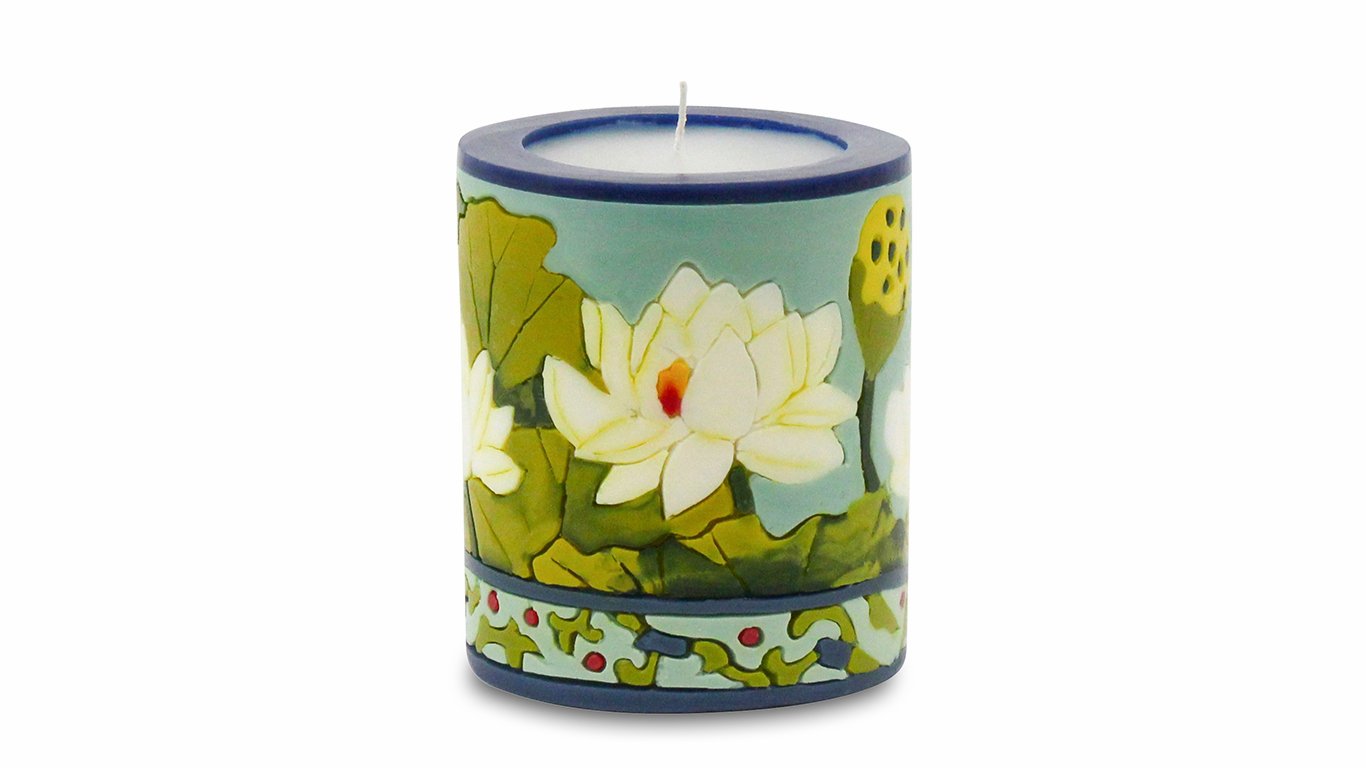 Lotus Blossom Illuminated Candle