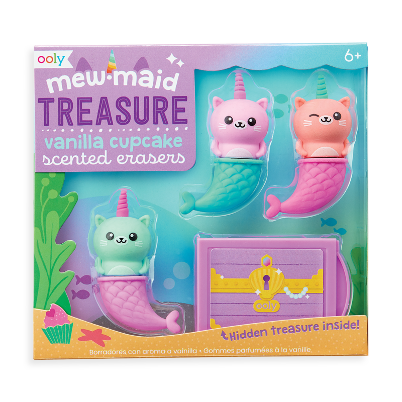 Mewmaid Treasure Scented Erasers