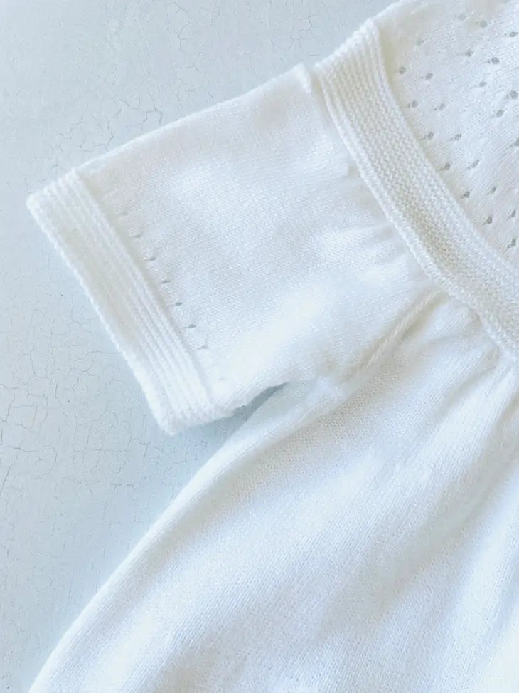 Milan Pointelle Knit Baby Dress