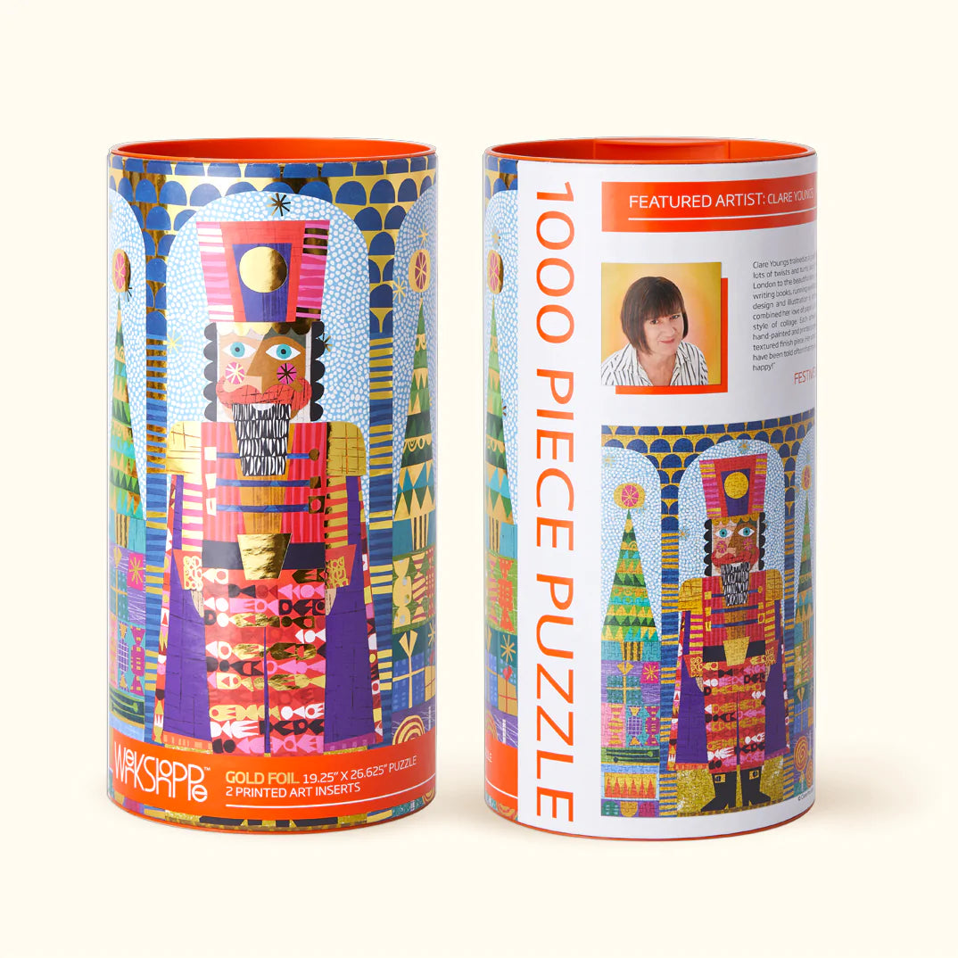 Festive Nutcracker Gold Foil 1000 Piece Puzzle