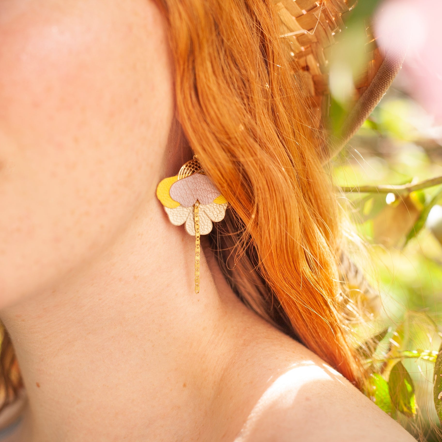 Orchid Flower Earrings