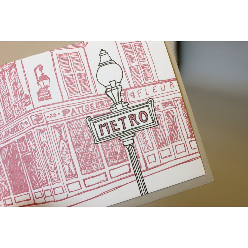 Paris Letterpress Note Card Set