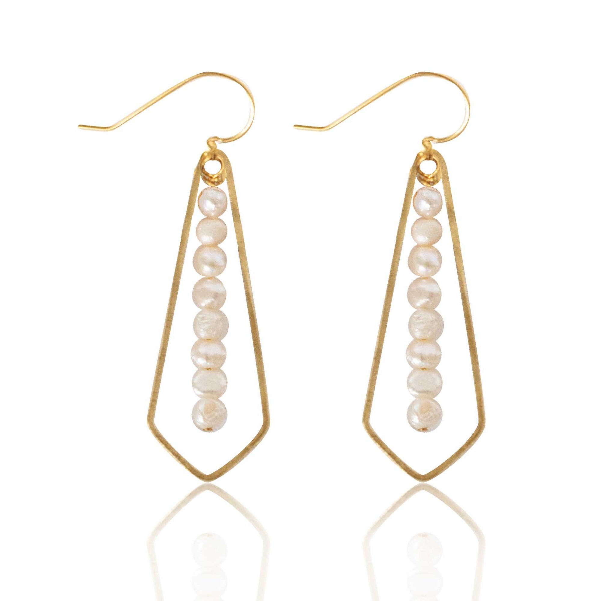 Pearl Bar Earrings