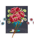 Peonies in Vase Paint-by-Number Kit