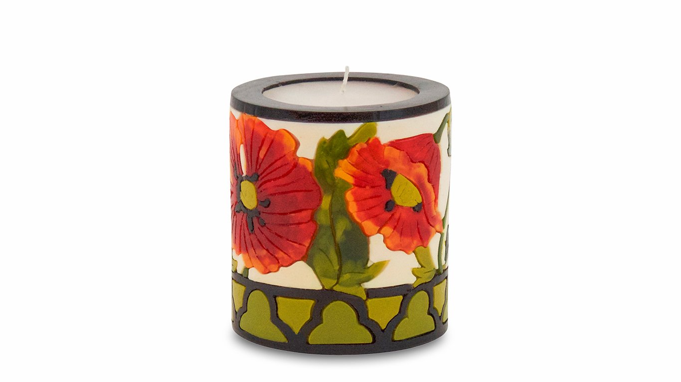 Poppy Illuminated Candle