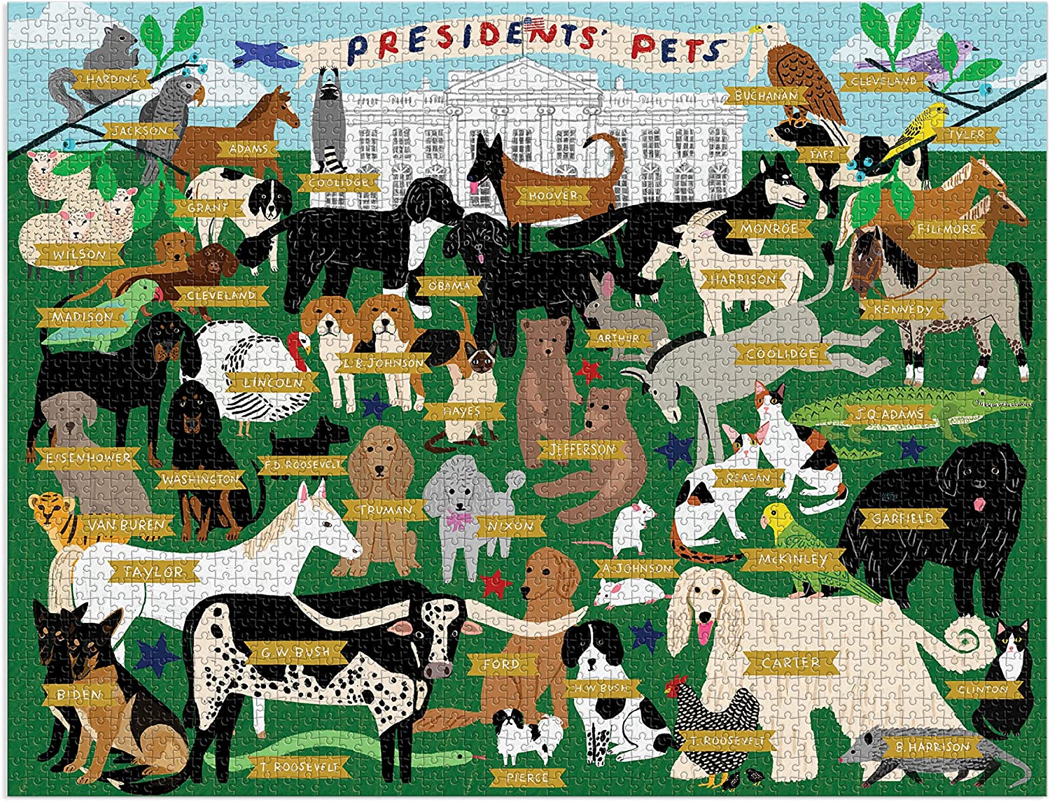 Presidents' Pets 2000 Piece Puzzle