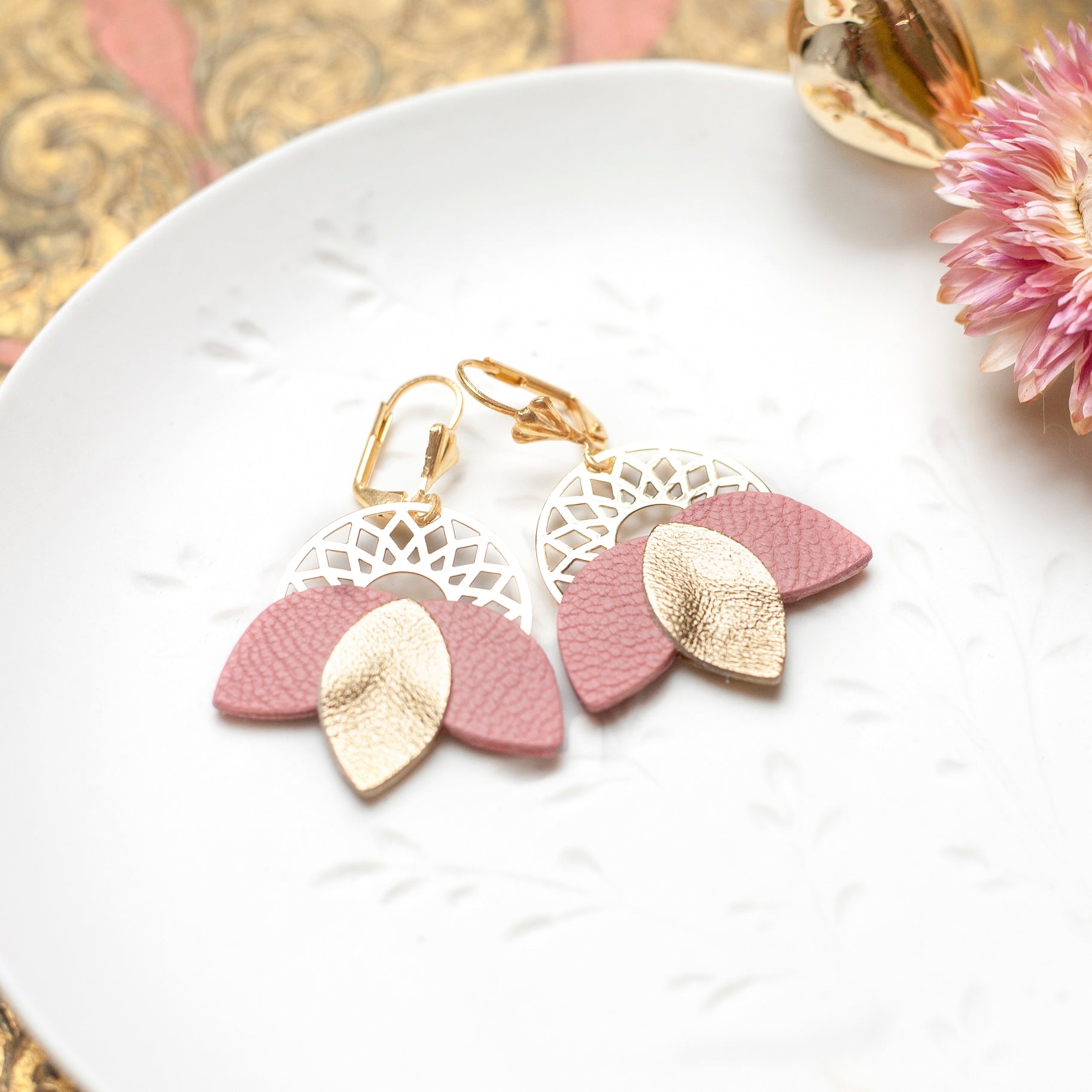Rosette Earrings