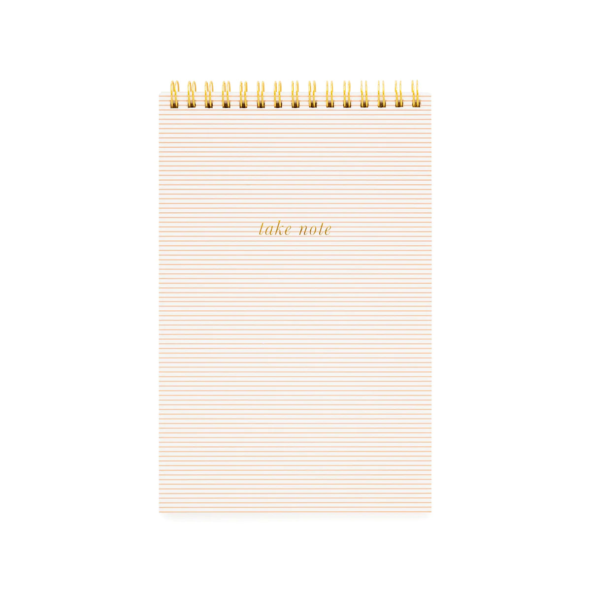 Rose Linen Stripe Top Spiral Notebook