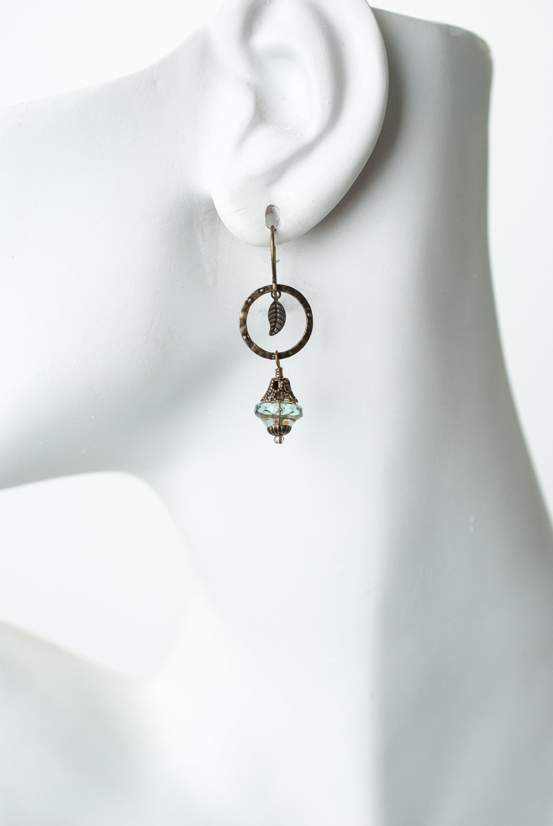 Rustic Creek Leaf Hoops