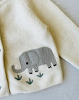 Animal Safari Embroidered Baby Cardigan