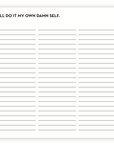 My Own Damn Self List Pad